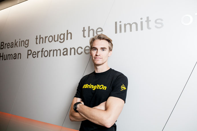 Oliver Webb up against champions on two wheels and four