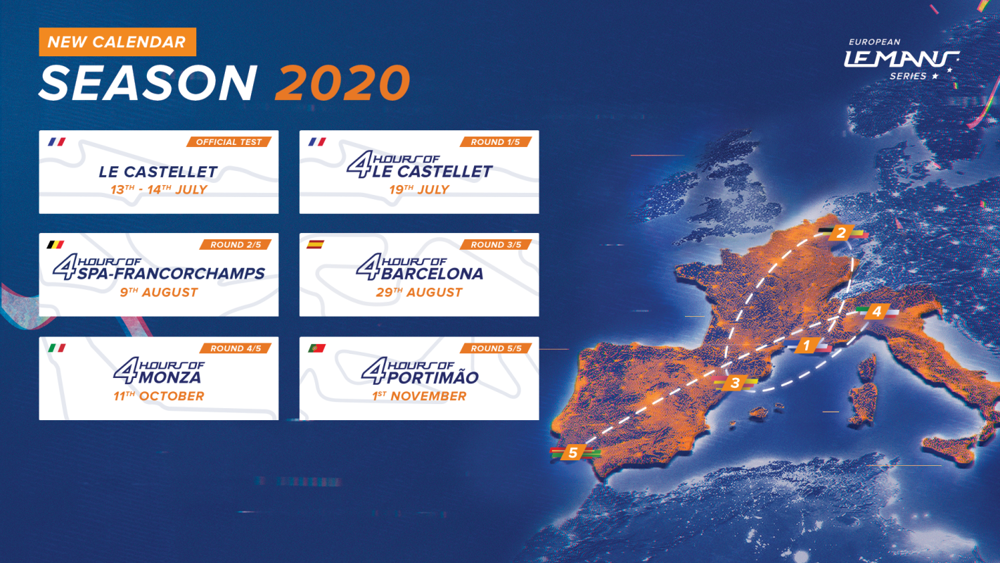 2020 European Le Mans Series provisional revised calendar