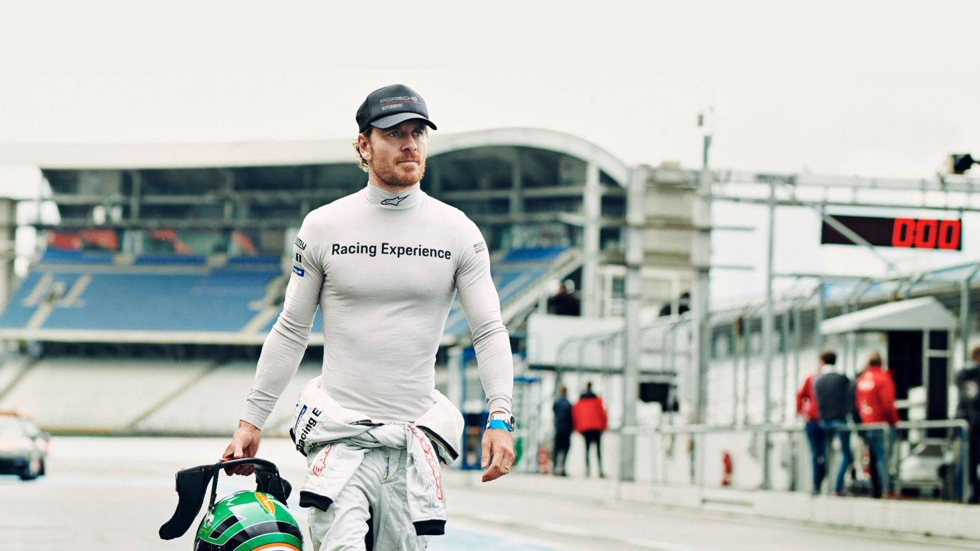 La star hollywoodienne Michael Fassbender en European Le Mans Series avec Porsche