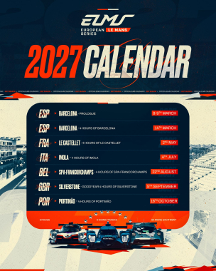 The updated 2027 #ELMS calendar is here. 🗓️ 🇪🇸 8-9 March - Prologue 🇪🇸 14 March- 4 Hours of Barcelon