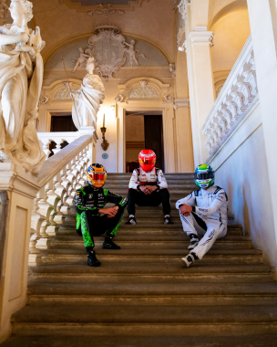 When racing meets art. ✨ @richardverschoor, @pifitti, and @mike_rockenfeller traded the racetrack fo