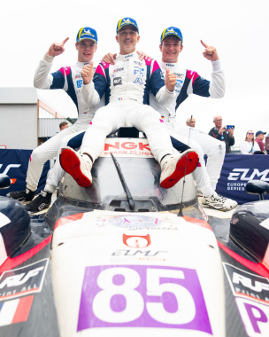 The perfect moment for a debut #ELMS victory in LMP3. 🏆 @r.ace.gp kept their championship hopes very