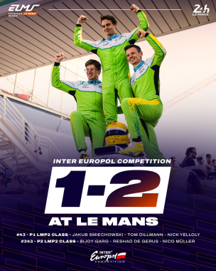 @intereuropolcompetition enters the history books with a stunning 1-2 finish in class at Le Mans. 👏 