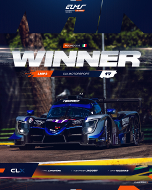 Ice cool Louis Iglesias helped lead CLX Motorsport to the LMP3 win on his ELMS debut Along with clin