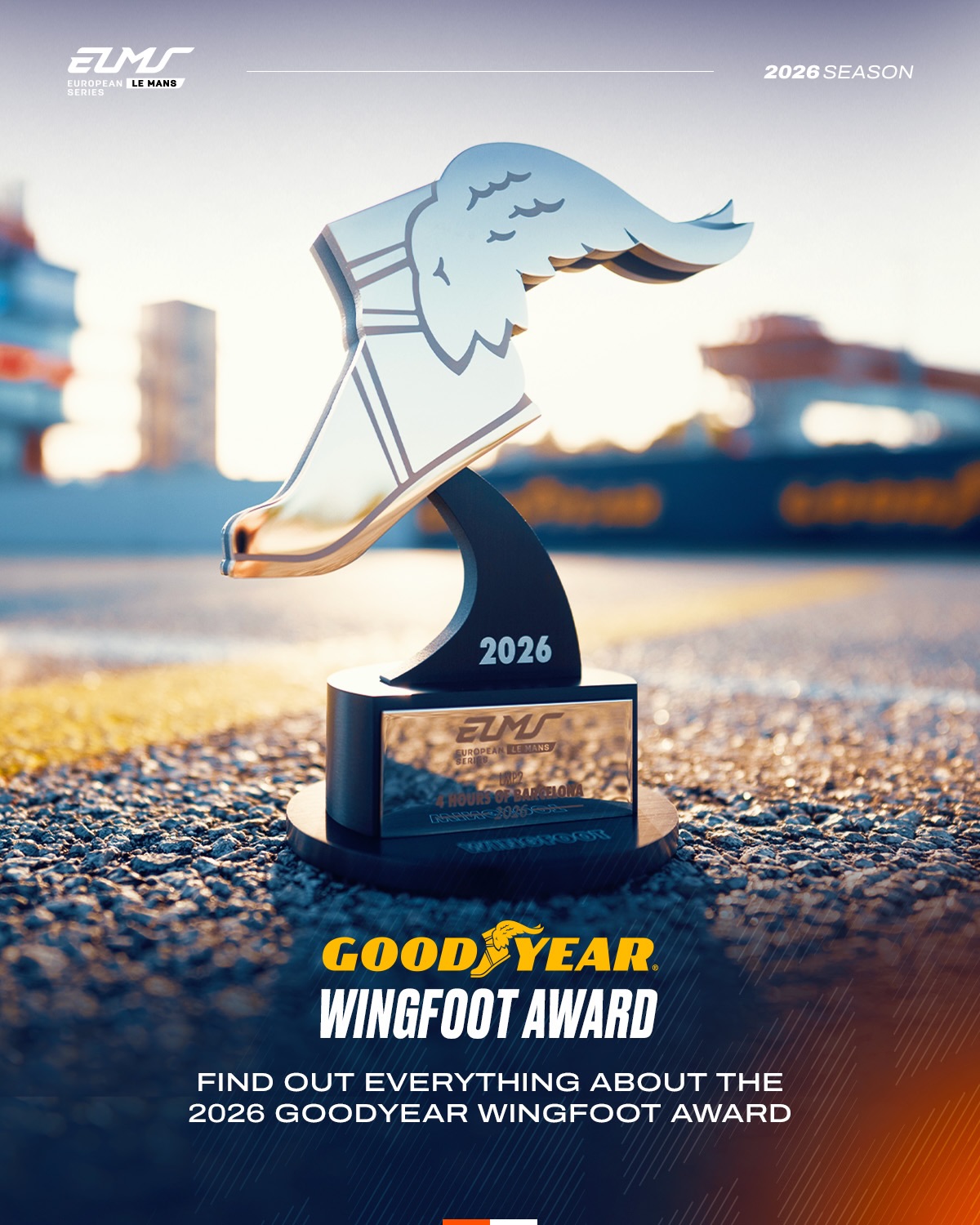The Wingfoot Award by @goodyearracing returns for 2026! 🏆 Once again, top drivers in LMP2, LMP2 Pro/
